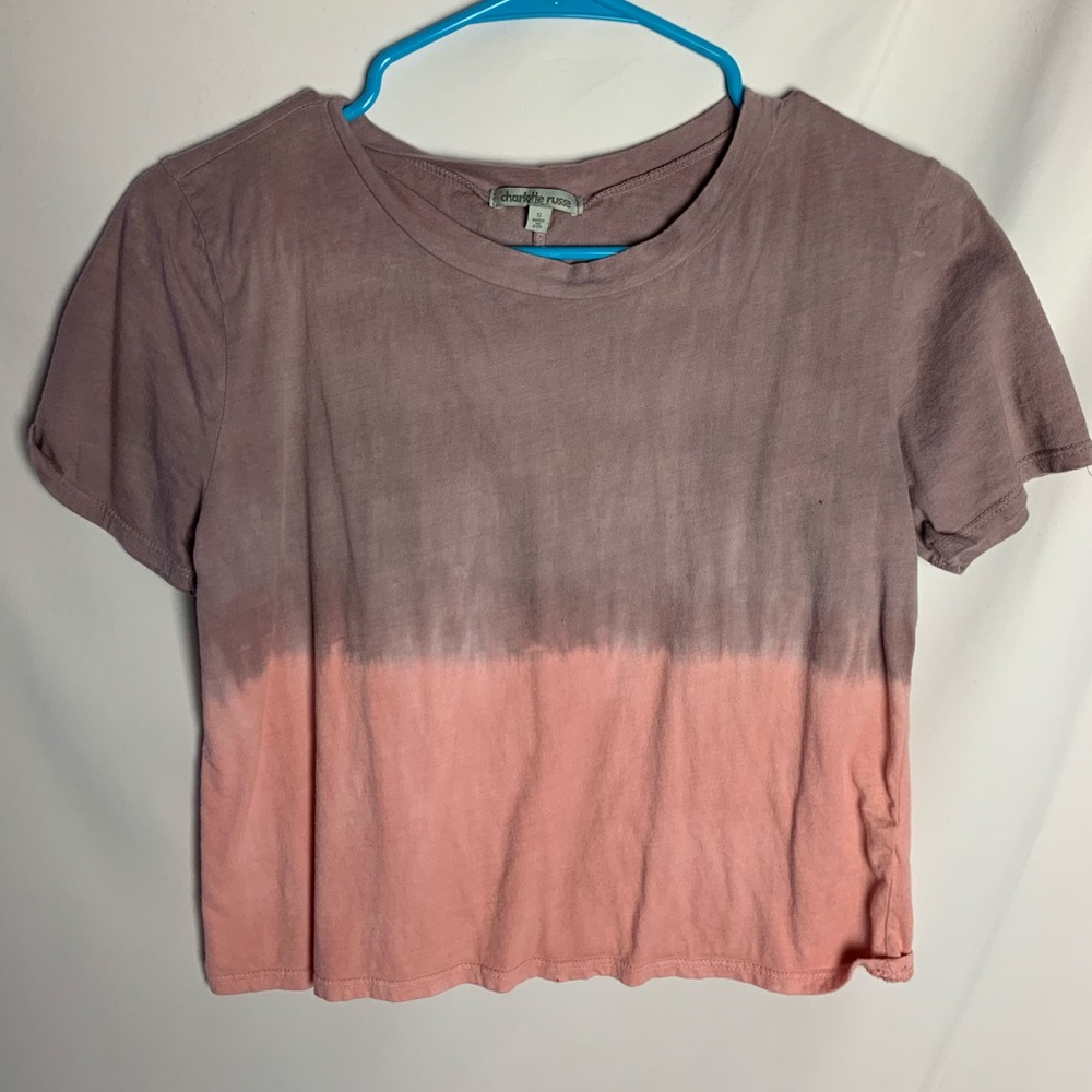 Pink and purple tye dye crop top